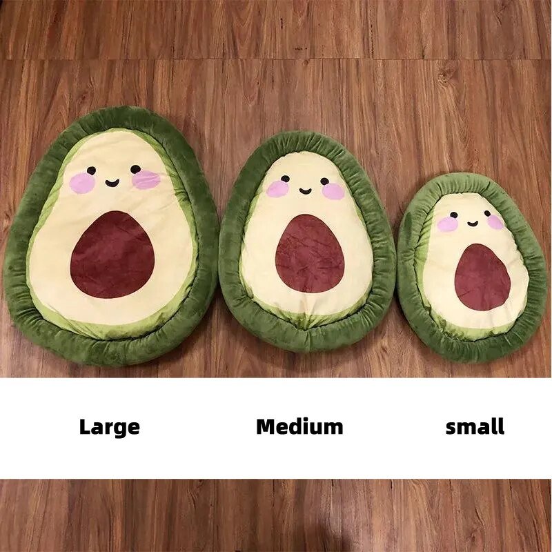 Plush Avocado Pet Bed, For Pets up to 39 lbs (18 kgs) Plushie Produce