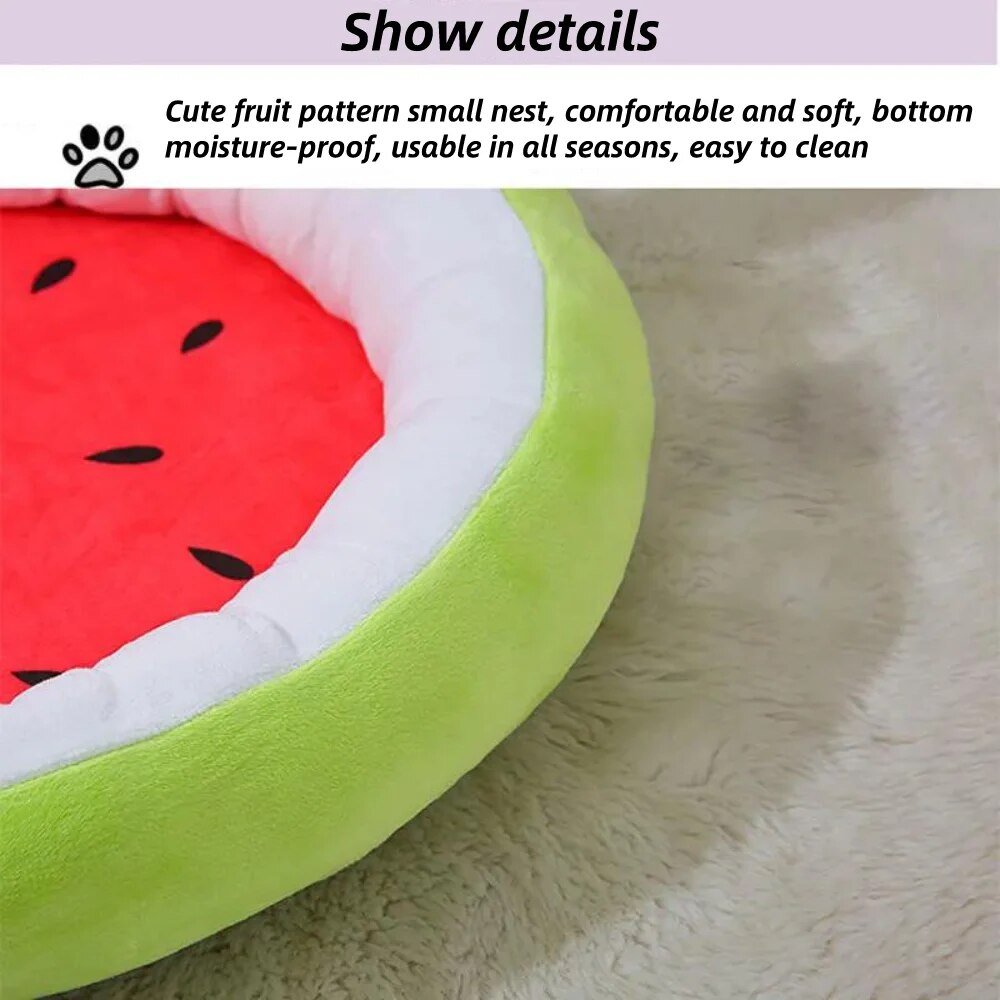 Plush Avocado Pet Bed, For Pets up to 39 lbs (18 kgs) Plushie Produce