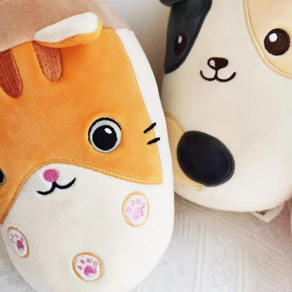 Plushie Bubble Tea em Copo de Animal Plushie, Três Animais, 9" | 23 centímetros