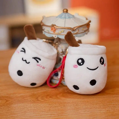 Porte-clés en peluche Bubble Tea, 12 variétés, 4" | 10 cm