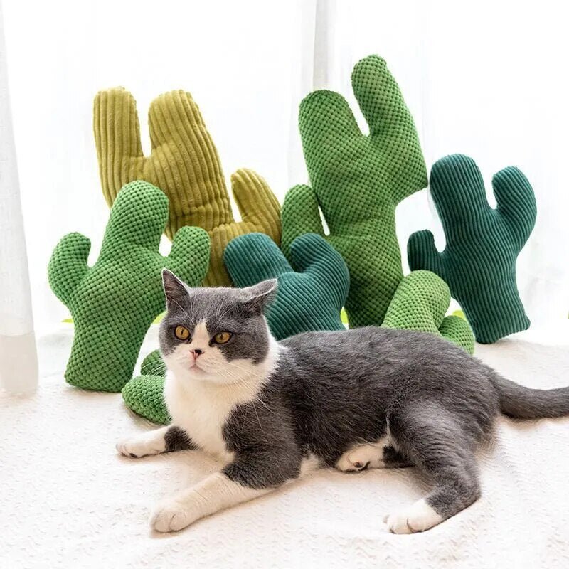 Plush Saguaro Cactus Catnip Toy for Cats, 9-18" | 24-46 cm