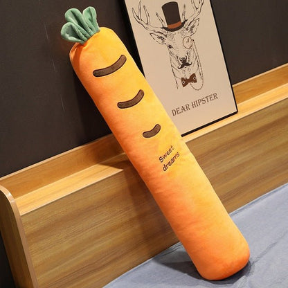 Plush Carrot Body Pillow, 3.3-4.3' | 1-1.3 m Plushie Produce