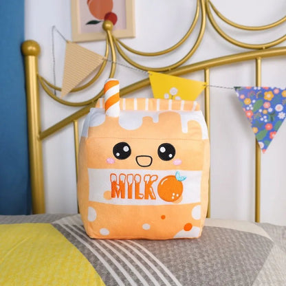 Cartón de peluche de leche saborizada, seis sabores, 10" | 25 centímetros