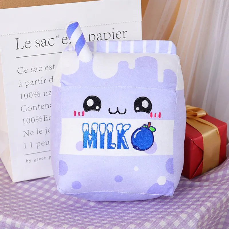 Carton de peluche de lait aromatisé, six saveurs, 10" | 25 cm