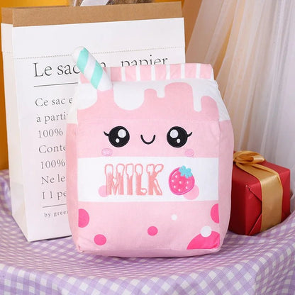 Cartón de peluche de leche saborizada, seis sabores, 10" | 25cm