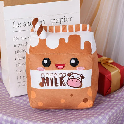 Cartone di Plushie di Latte Aromatizzato, Sei Gusti, 10" | 25 cm