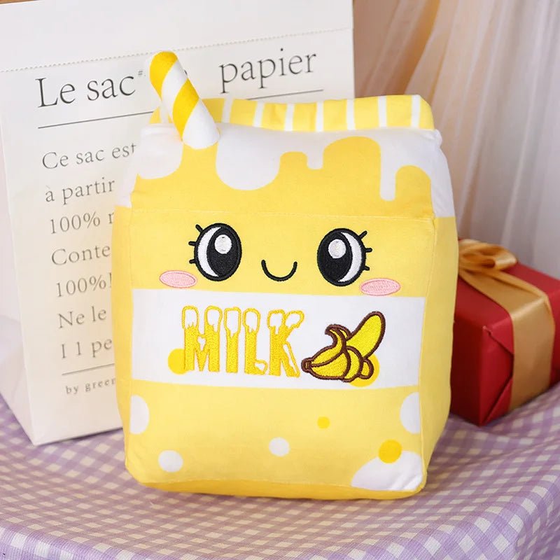 Carton de peluche de lait aromatisé, six saveurs, 10" | 25 cm