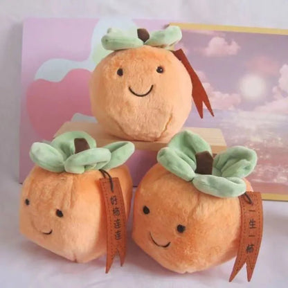 Plushie Cartoon Chinese Persimmon, 10" | 25 cm