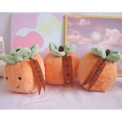 Plushie Cartoon Chinese Persimmon, 10" | 25 cm