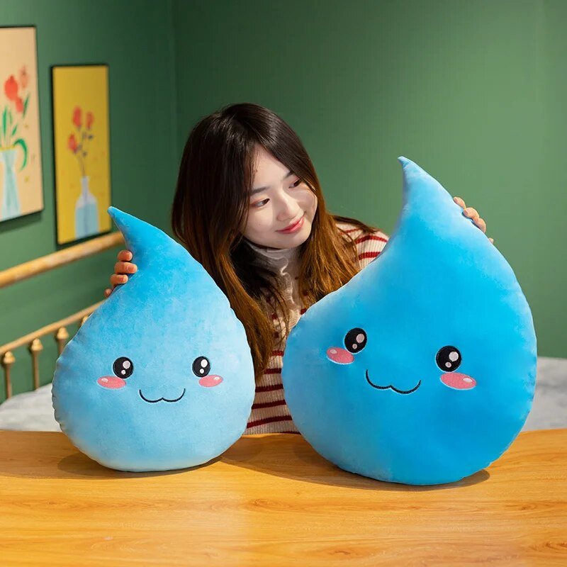 Plushie Cartoon Drop of Water Toy, 8-20" | 20-50 cm