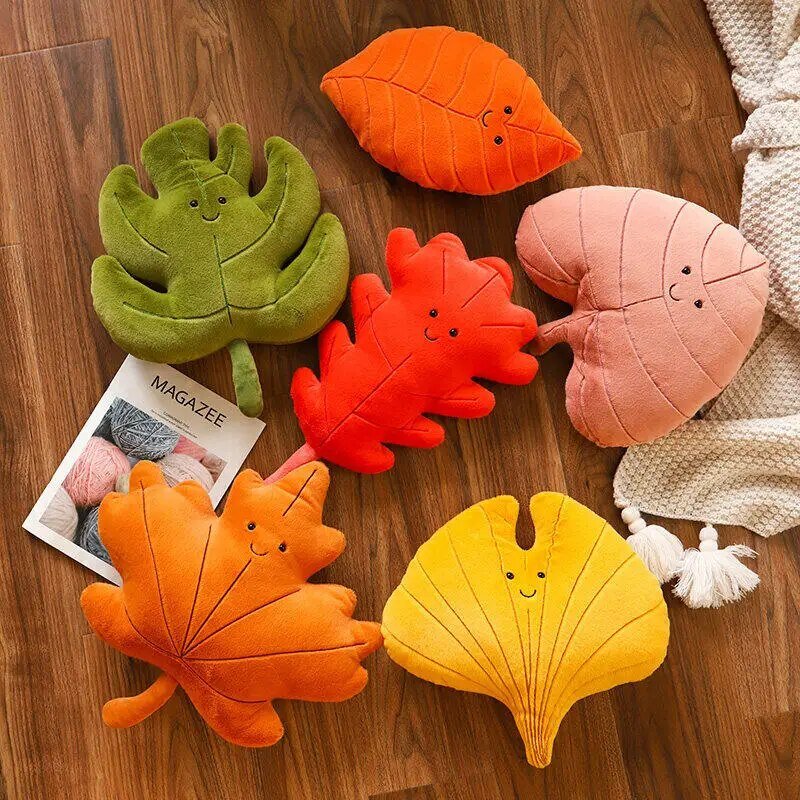 Plushie Autumn Leaf Collection- Fall Decor, Six Styles, 14" | 35 cm