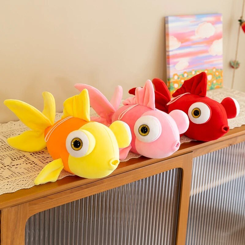 Cartoon Fish Plush Toy: Three Colors, 14 in | 35 cm