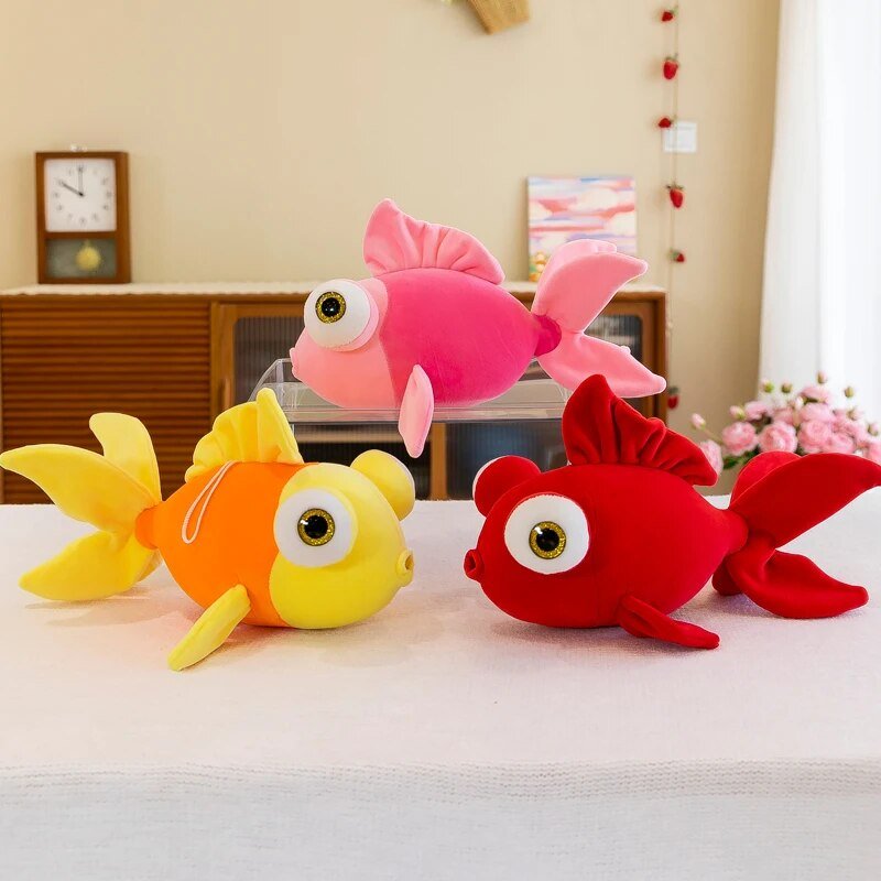 Cartoon Fish Plush Toy: Three Colors, 14 in | 35 cm