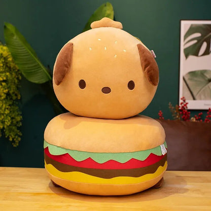 Plushie Cartoon Hamburger Dog, 13-16" | 33-40 cm