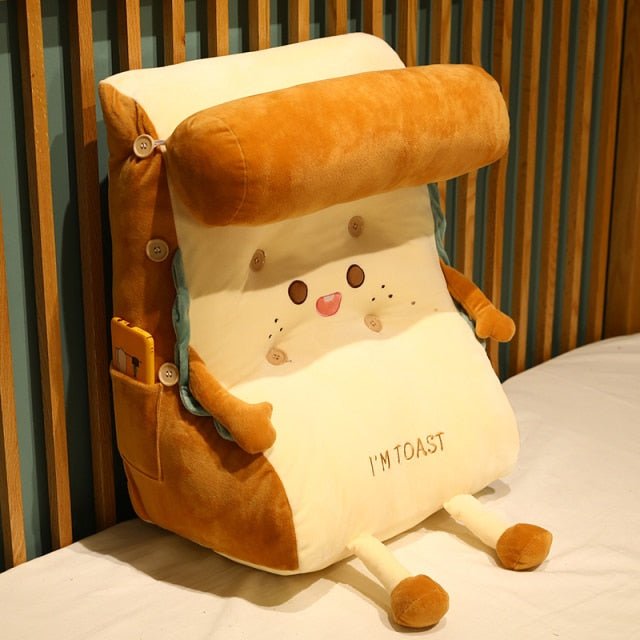 Large Plush "I'm Toast" Back Support Pillow - Plush Produce