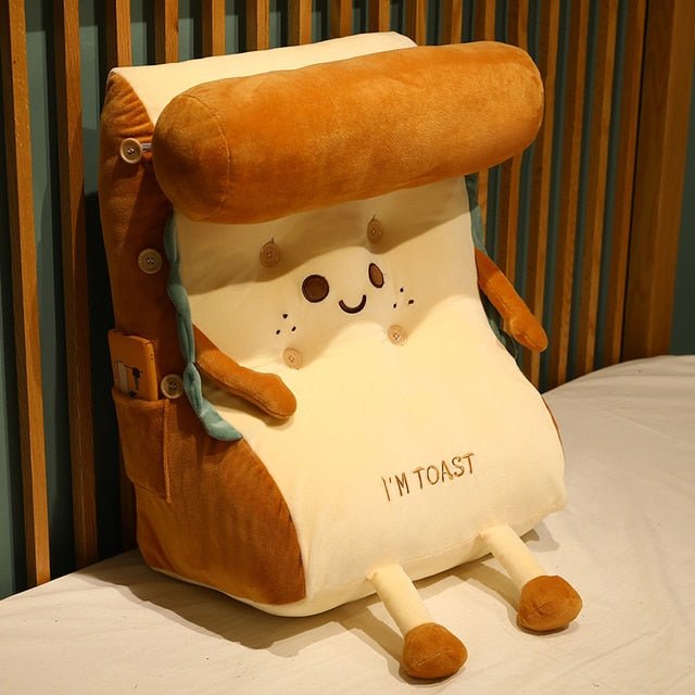 Large Plush "I'm Toast" Back Support Pillow - Plush Produce