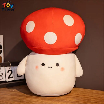 Plushie Cartoon Mushroom with Body Pillow Option, 17-35" | 42-90cm