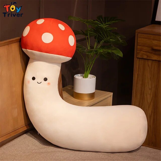 Plushie Cartoon Mushroom with Body Pillow Option, 17-35" | 42-90cm