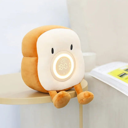 Plushie Novelty Slice of Bread Digital Alarm Clock, 9" | 23 cm - Plushie Produce