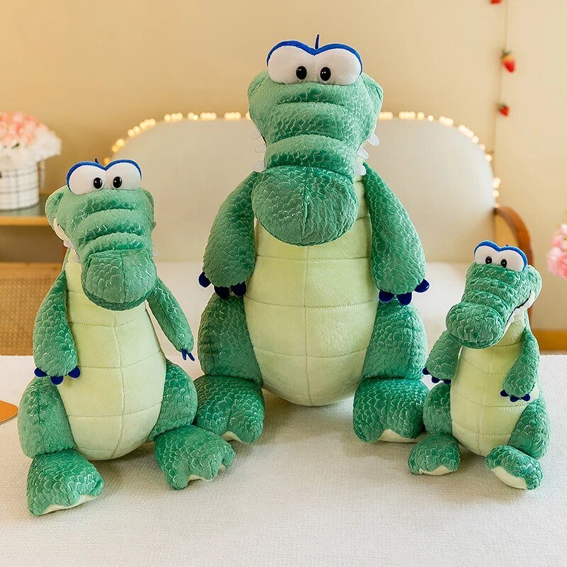 Plushie Cartoon Sitting Crocodile, 12-20" | 30-50 cm