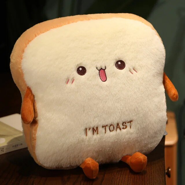 Plushie Cartoon Slice of Toast, 20" | 50 cm