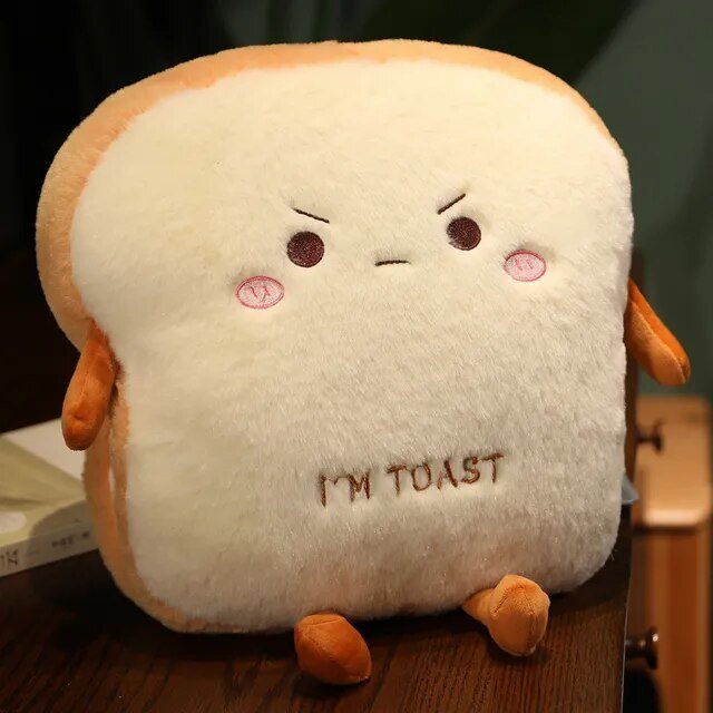 Plushie Cartoon Slice of Toast, 20" | 50 cm