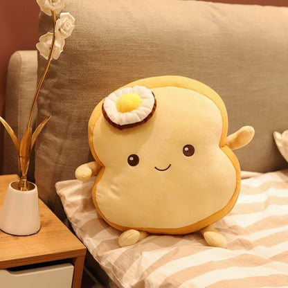 Slice of Plush Toast with Egg, 10-18" | 25-45 cm - Plush Produce