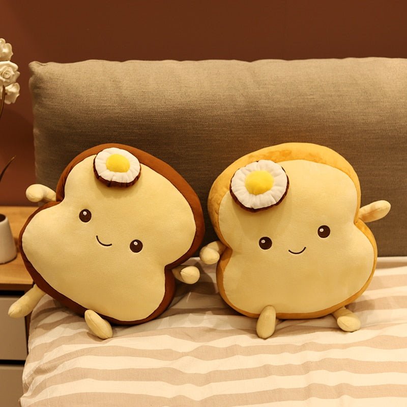 Slice of Plush Toast with Egg, 10-18" | 25-45 cm - Plush Produce