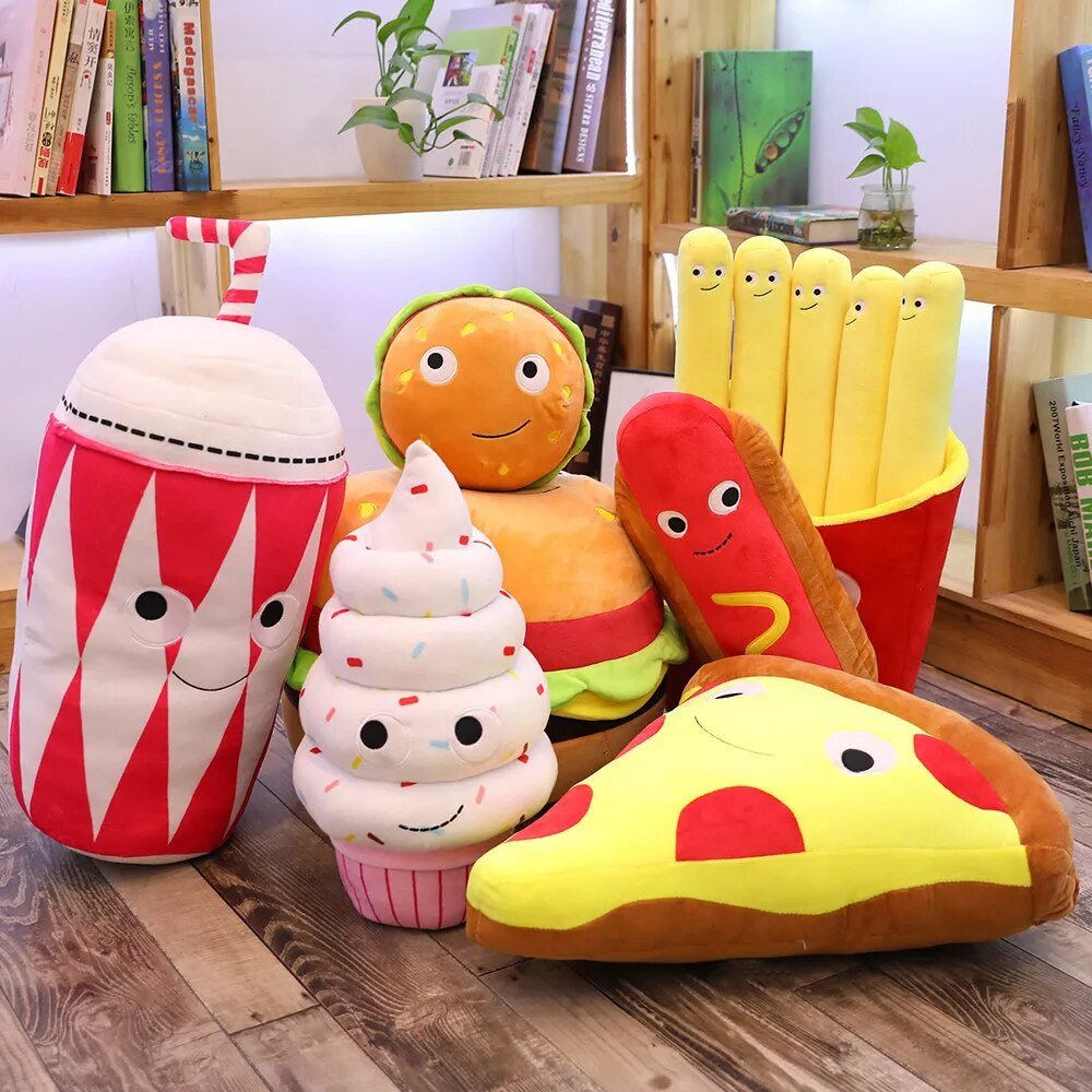 Plushie Cartoon Snack Foods, Nine Foods, 8-28" | 20-70 cm - Plushie Produce