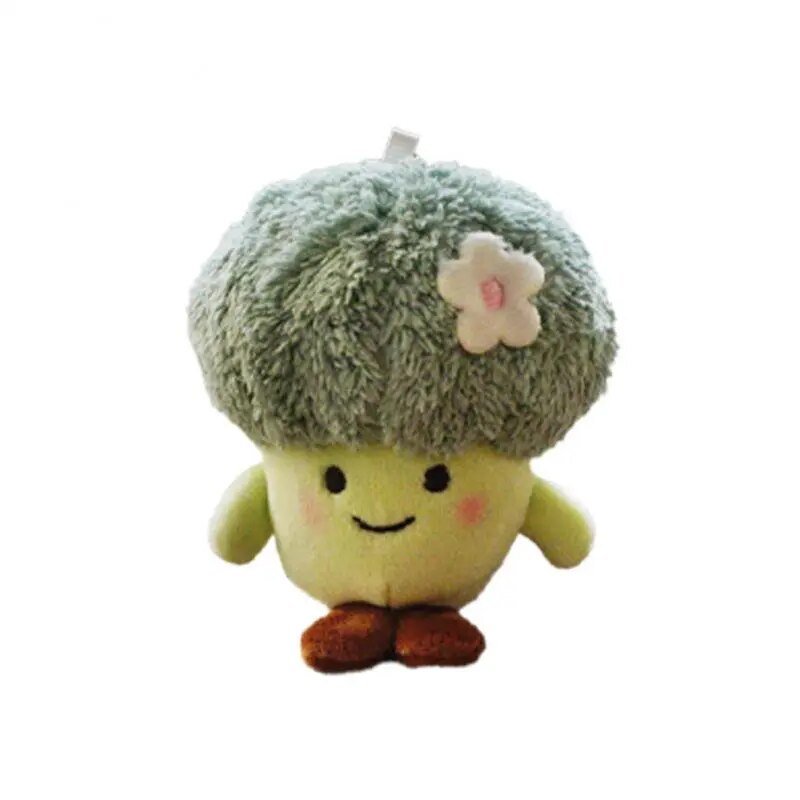 Plush Cartoon Vegetable Keychain, 5 Vegetables Plushie Produce