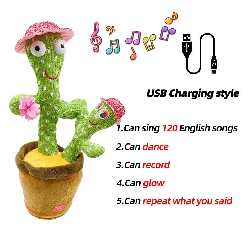 Plush Dancing Singing Cactus, 13" | 32 cm