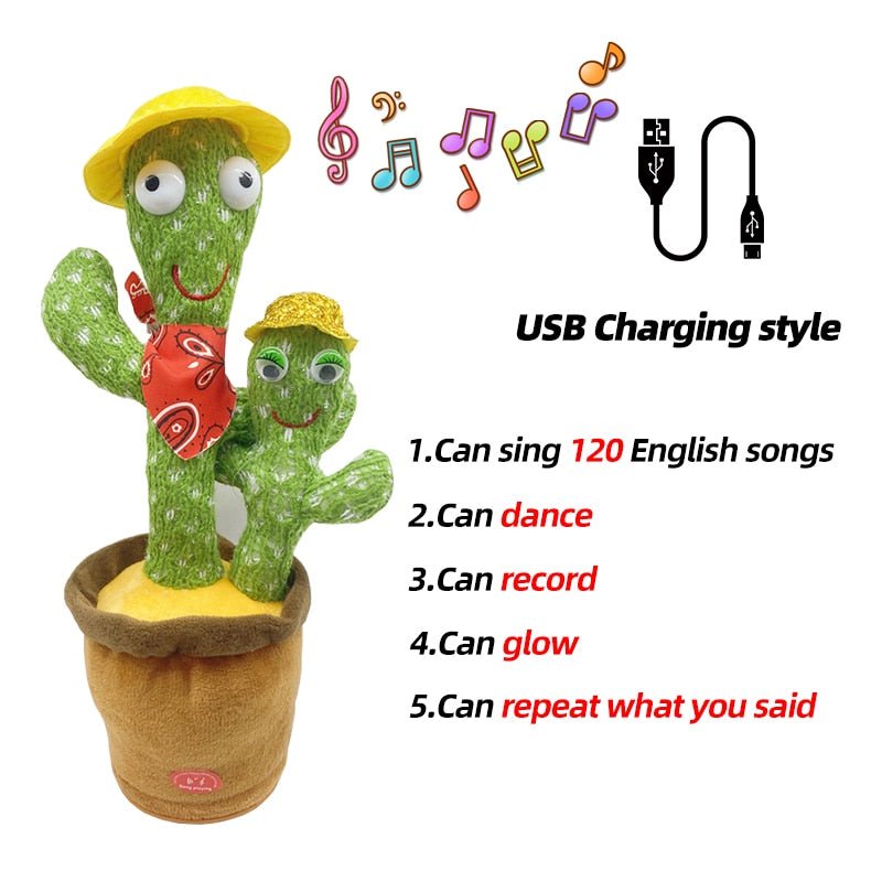 Plushie Dancing Singing Cactus, 13" | 32 cm