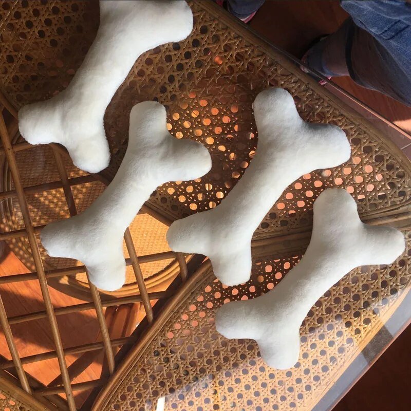 Plush Dog Bone Chew Toy, 8" | 20 cm