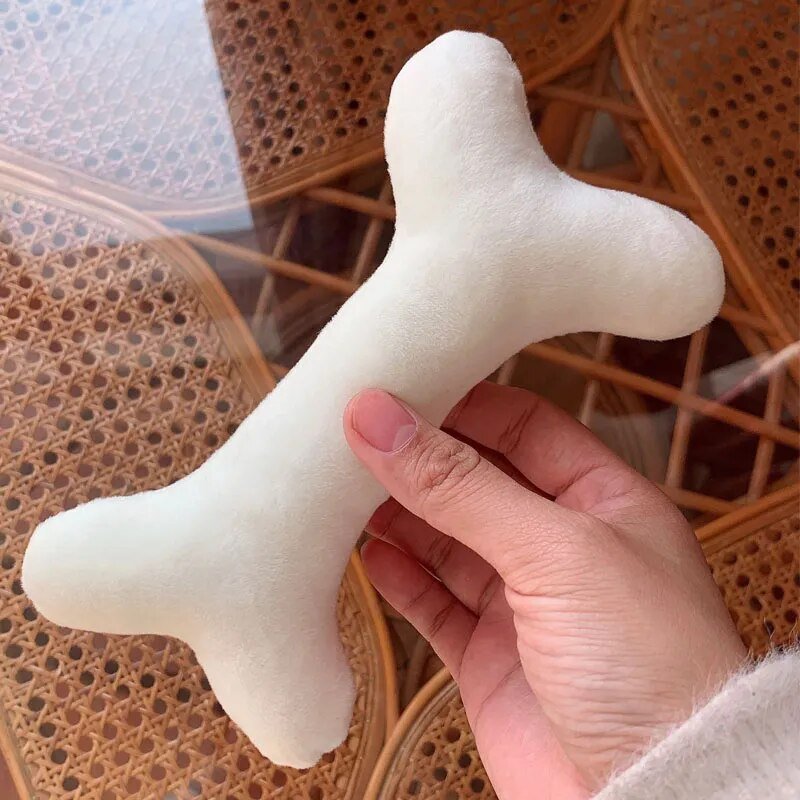 Plush Dog Bone Chew Toy, 8" | 20 cm