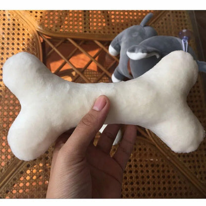 Plushie Dog Bone Chew Toy, 8" | 20 cm