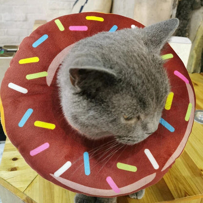 Plush Donut Recovery Collar, Five Styles, For Pets to 19 lbs. (9 kg) Plushie Produce