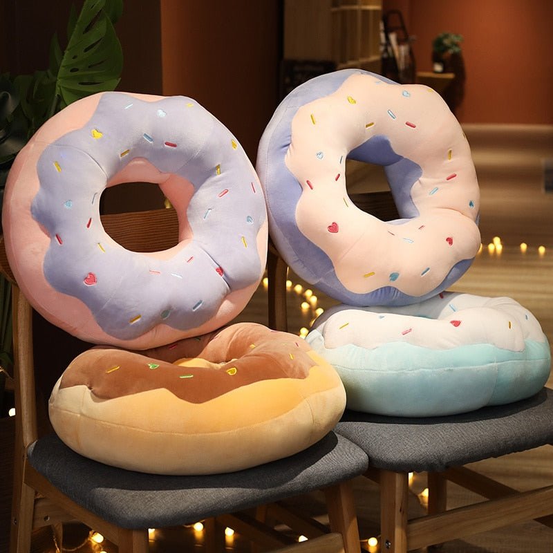 Plush Donut Seat Cushions, 4 Styles, 1.5-2.3' | 45-70 cm Plushie Produce