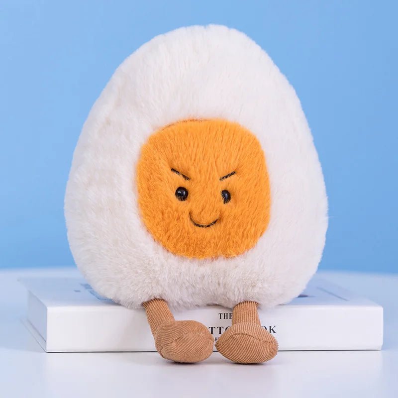 Plushie Emotional Hard-Boiled Egg, 9" | 23 cm