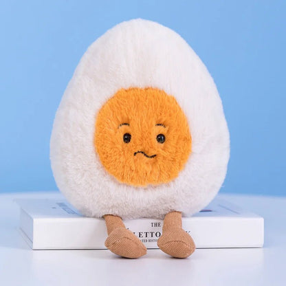 Plushie Emotional Hard-Boiled Egg, 9" | 23 cm