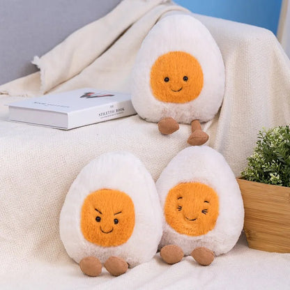 Plushie Emotional Hard-Boiled Egg, 9" | 23 cm