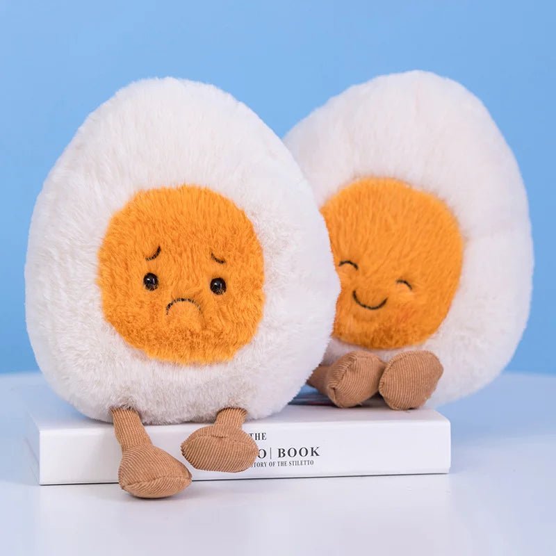 Plushie Emotional Hard-Boiled Egg, 9" | 23 cm