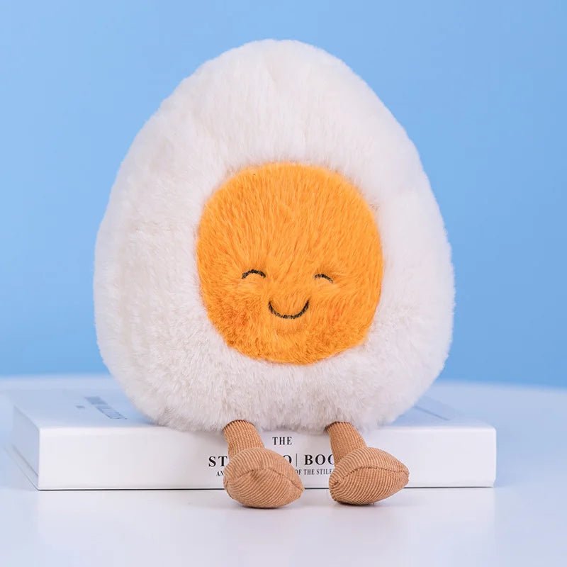 Plushie Emotional Hard-Boiled Egg, 9" | 23 cm