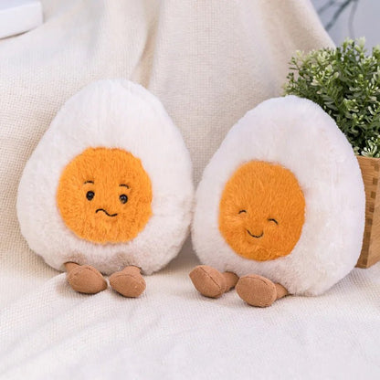 Plushie Emotional Hard-Boiled Egg, 9" | 23 cm