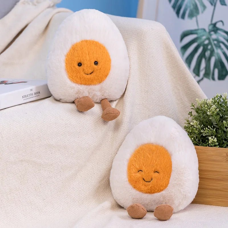 Plushie Emotional Hard-Boiled Egg, 9" | 23 cm