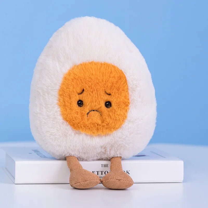 Plushie Emotional Hard-Boiled Egg, 9" | 23 cm