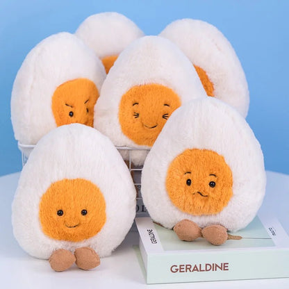 Plushie Emotional Hard-Boiled Egg, 9" | 23 cm