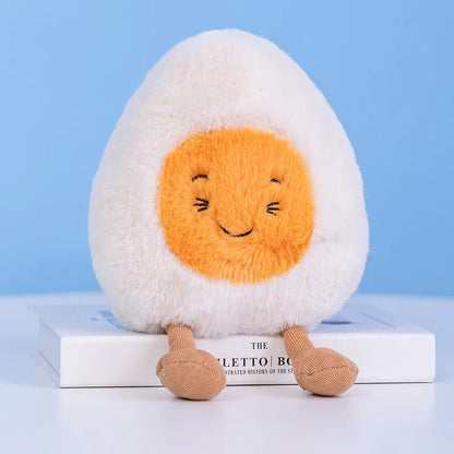 Plushie Emotional Hard-Boiled Egg, 9" | 23 cm