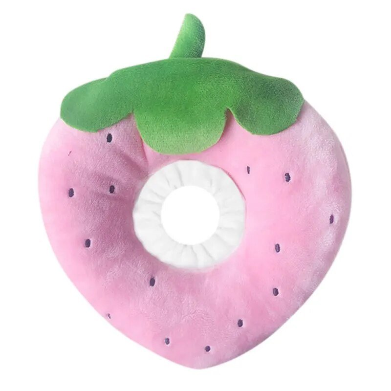 Plush Fruit Recovery Collar, Three Fruits, For Pets to 13 lbs. (6 kg) Plushie Produce