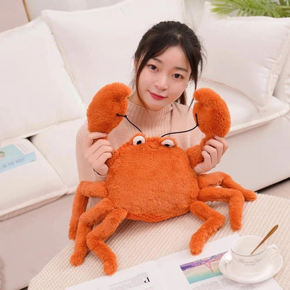 Plushie Fuzzy Cartoon Crab, 12-24" | 30-60 cm