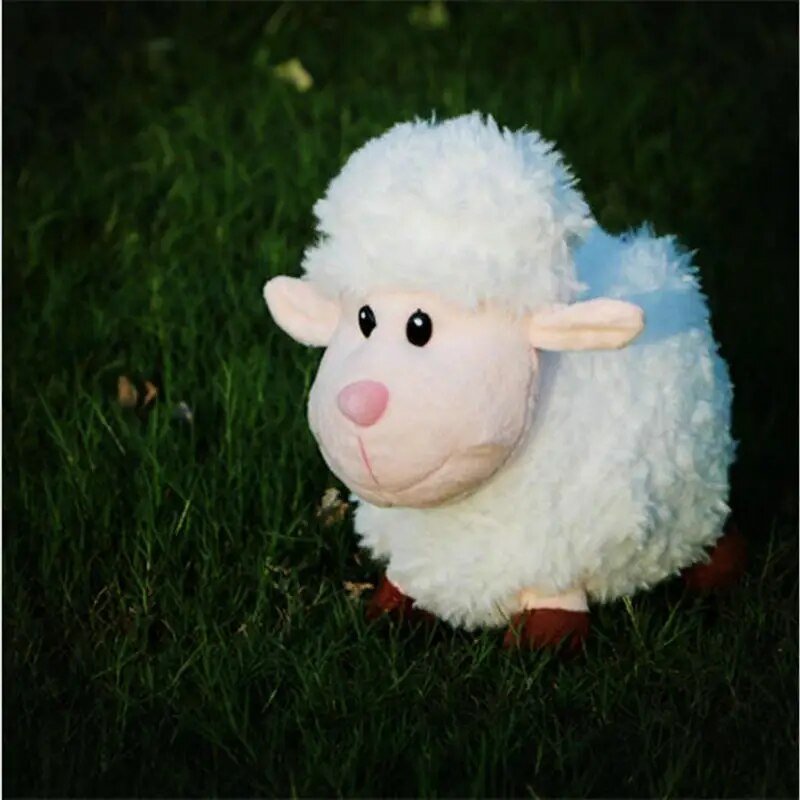 Plush Fuzzy Sheep, Two Colors, 9" | 23 cm